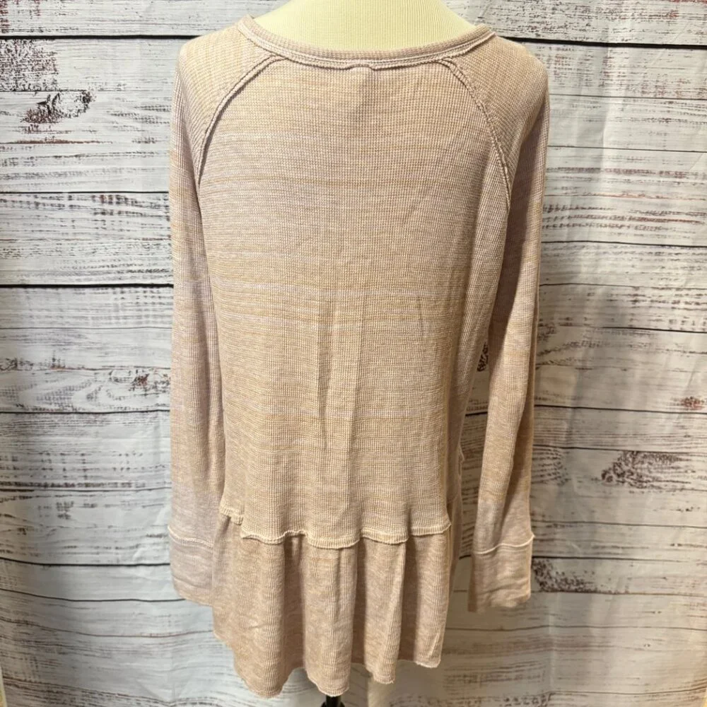 FREE PEOPLE We The Free Coastline Thermal Weave Henley Top